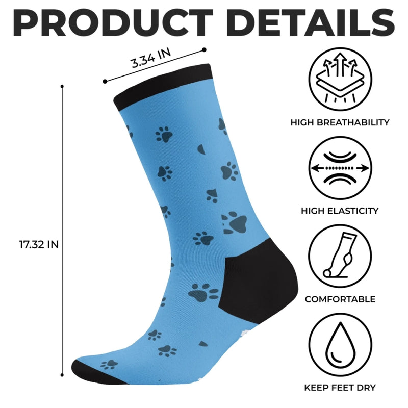Custom Crew Socks - Personalized Birthday Gifts For Dog Lovers, Dog Dad And Mom - Chillin’ With My Fur Buddy