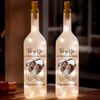 Lampara de Botella con Foto Personalizada - Regalos Personalizados de Aniversario y Boda para Esposo y Esposa, El y Ella - Contigo Todo Es Mejor