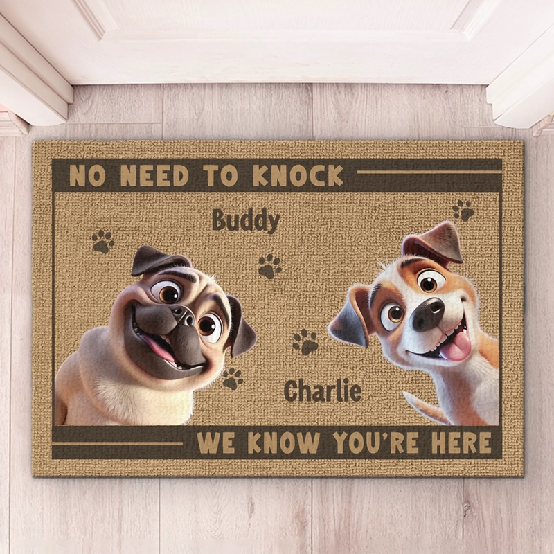 Custom Home Decor Decorative Mat - Personalized Birthday Gifts For Dog Lovers, Dog Dad And Mom - Dogs Rule, Humans Drool