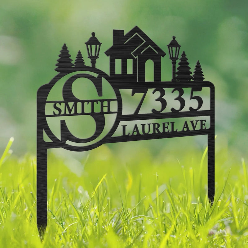 Custom Metal Garden Stake - Personalized Birthday Gifts For Family - Home Sweet Home Awaits