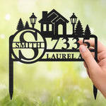 Custom Metal Garden Stake - Personalized Birthday Gifts For Family - Home Sweet Home Awaits