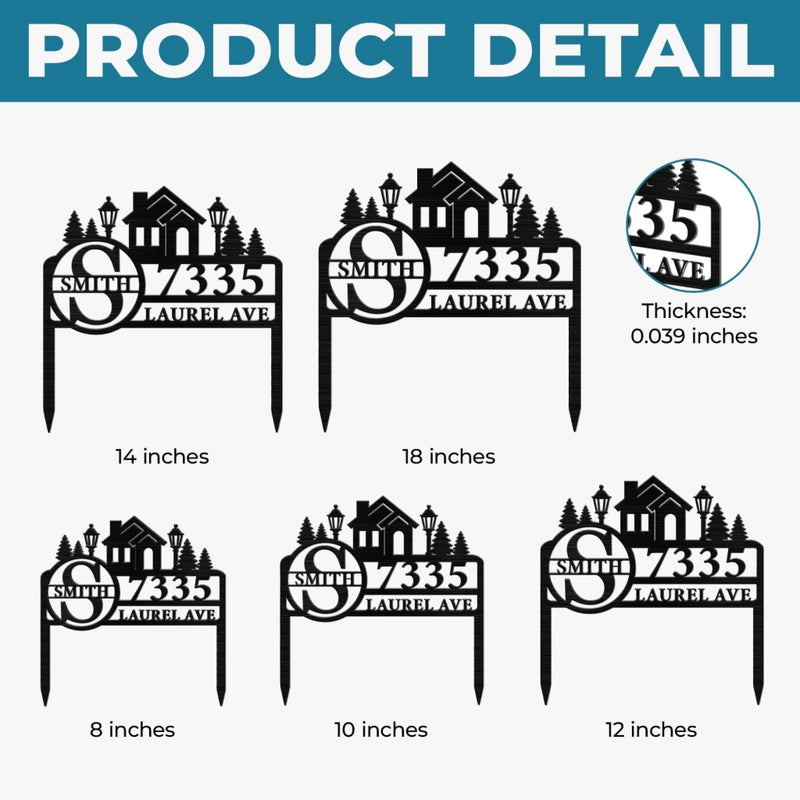 Custom Metal Garden Stake - Personalized Birthday Gifts For Family - Home Sweet Home Awaits