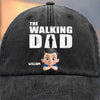The Stroll Is Real - Family Personalized Custom Vintage Washed Denim Baseball Cap - Father's Day, Gift For Dad