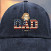 All Love, All Papa - Family Personalized Custom Vintage Washed Denim Baseball Cap - Father's Day, Gift For Dad