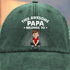 Oh Crap, I Have Kids - Family Personalized Custom Vintage Washed Denim Baseball Cap - Father's Day, Gift For Dad, Grandpa