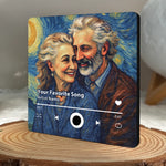 Custom Photo Music Fridge Magnet That Can Play Songs - Personalized Anniversary Wedding Gifts For Couple, Husband, Wife - Our Story In Every Note