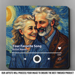 Custom Photo Music Fridge Magnet That Can Play Songs - Personalized Anniversary Wedding Gifts For Couple, Husband, Wife - Our Story In Every Note