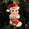 Custom Acrylic Ornament - Personalized Christmas Baby Shower, Gender Reveal Gifts For New Moms, New Dads, New Parents - Too Cute To Be Pine