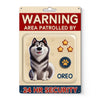 Custom Home Decor Metal Sign - Personalized  Birthday Gifts For Dog Lovers, Dog Dad And Mom - Fluffy Security On Duty