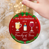 Custom Ceramic Ornament - Personalized Christmas Birthday Gifts For Mom, Dad, Kids - Our First Christmas As A Family