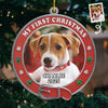 Custom Photo Metal Ornament - Personalized  Christmas Birthday Gifts For Dog Cat Lovers, Dog Dad And Mom, Cat Owners - New Paws, New Joy