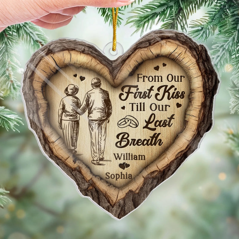 Custom Acrylic Ornament - Personalized Anniversary Christmas Wedding Gifts For Husband And Wife, Him And Her - Together In Heart And Soul