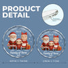 Custom Circle Glass Ornament - Personalized Christmas Birthday Gifts For Mom, Dad, Kids - The Joy of Our First Christmas