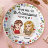 Custom Full-Print Round Jewelry Dish - Personalized Best Friend Birthday Gifts For Women, Besties, Sisters, BFF - We Talk, We Laugh, We Wine