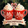 Custom Acrylic Ornament - Personalized Anniversary Christmas Wedding Gifts For Husband And Wife, Him And Her - Toasting Love This Christmas
