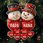 Custom Acrylic Ornament - Personalized Christmas Birthday Gifts For Grandma, Grandpa - Love Made This Family