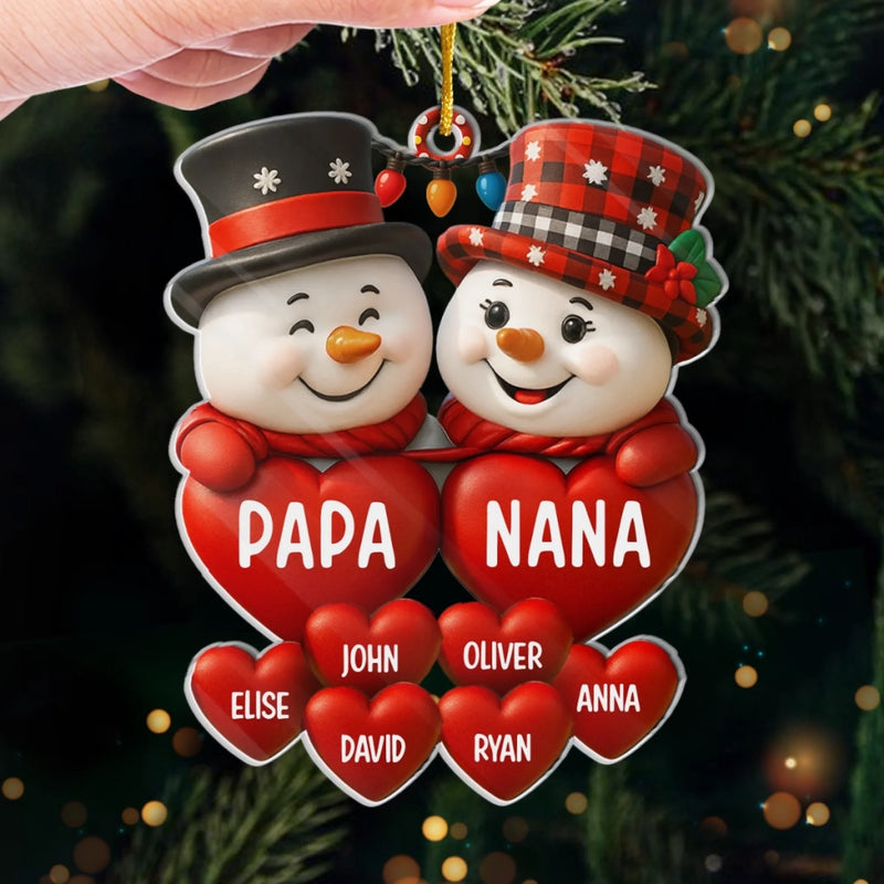 Custom Acrylic Ornament - Personalized Christmas Birthday Gifts For Mom, Dad, Kids - Love Made This Family