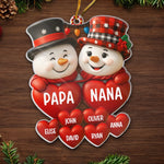 Custom Acrylic Ornament - Personalized Christmas Birthday Gifts For Grandma, Grandpa - Love Made This Family