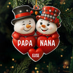 Custom Acrylic Ornament - Personalized Christmas Birthday Gifts For Grandma, Grandpa - Love Made This Family