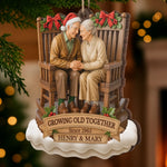 Custom Wood Ornament - Personalized Anniversary Christmas Wedding Gifts For Husband, Wife, Couple - Love Grows With The Years