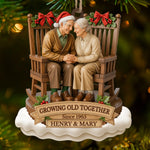 Custom Wood Ornament - Personalized Anniversary Christmas Wedding Gifts For Husband, Wife, Couple - Love Grows With The Years
