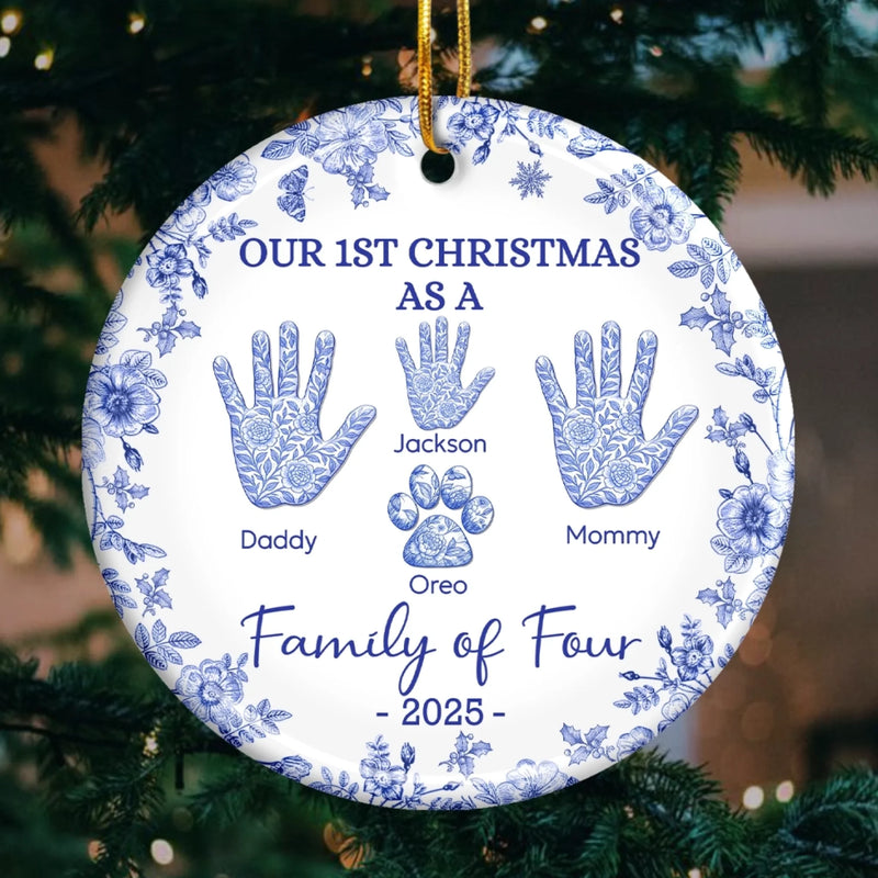 Custom Ceramic Ornament - Personalized Christmas Birthday Gifts For Mom, Dad, Kids - Where Love Lives