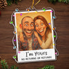 Custom Photo Funny Caricature Acrylic Ornament - Personalized Anniversary Christmas Wedding Gifts For Husband And Wife, Him And Her - Our Christmas Clause
