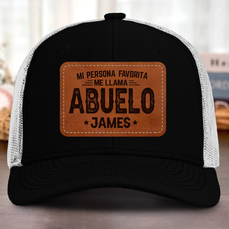 Sombrero Con Parche De Cuero Con Forma Personalizada - Regalos De Cumpleaños Personalizados Para Papá, Abuelo - Abuelo Cariñoso Siempre A Tu Lado