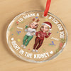 Custom Circle Glass Ornament - Personalized Christmas Best Friend Birthday Gifts For Women, Besties, Sisters, BFF - Chaos Queens Forever