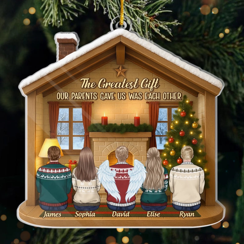 Custom Acrylic Ornament - Personalized Christmas Birthday Gifts For Brother, Sister - Side By Side Since Day One