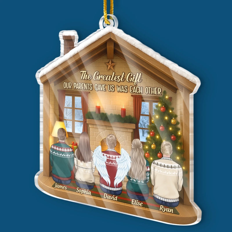Custom Acrylic Ornament - Personalized Christmas Birthday Gifts For Brother, Sister - Side By Side Since Day One