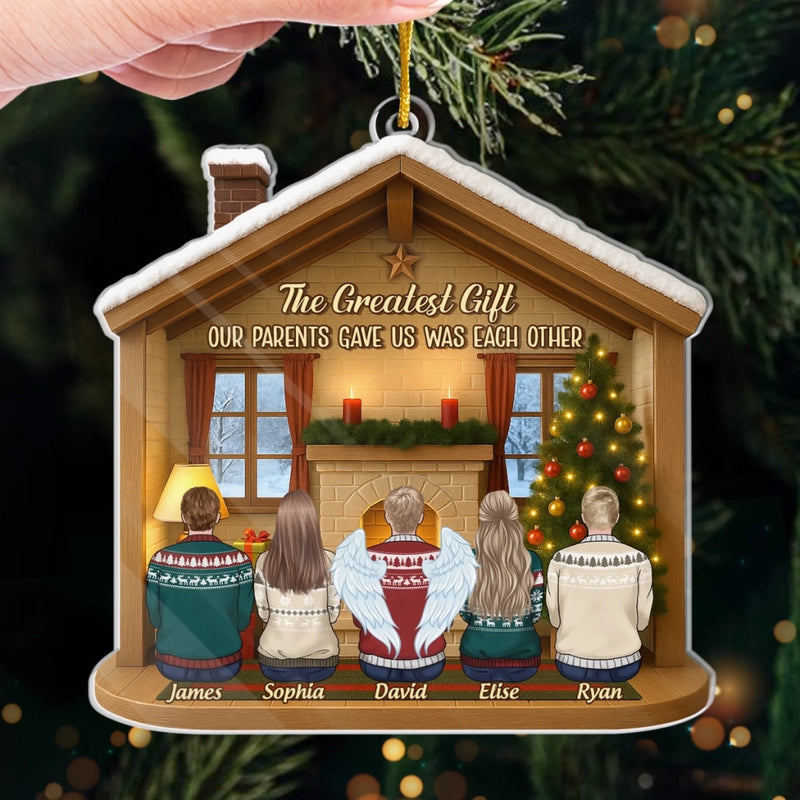 Custom Acrylic Ornament - Personalized Christmas Birthday Gifts For Brother, Sister - Side By Side Since Day One