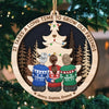 Custom Double Layer Wooden Ornament - Personalized Best Friend Christmas Birthday Gifts For Women, Besties, Sisters, BFF - Years Made Us Family