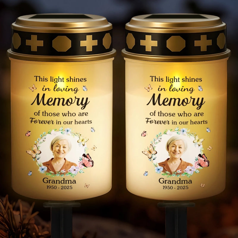 Custom Photo Solar Stake Lights - Personalized Memorial Sympathy Gifts For Loss Of Mom, Dad - Guiding Me Home With Your Love