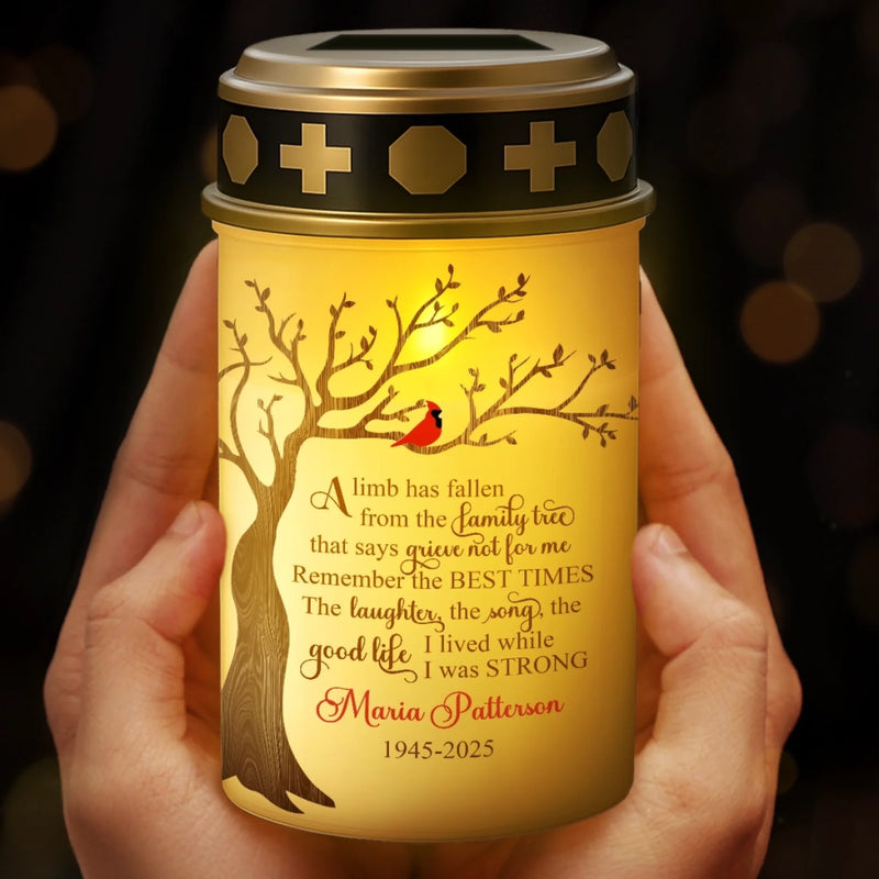 Custom Solar Stake Lights - Personalized Memorial Sympathy Gifts For Loss Of Mom, Dad - Love’s Light Never Fades