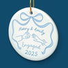 Custom Ceramic Ornament - Personalized Anniversary Christmas Wedding Gifts For Husband And Wife, Him And Her -  We Said Yes To Forever