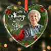 Custom Photo Heart Glass Ornament - Personalized Christmas Memorial Sympathy Gifts For Loss Of Mom, Dad - You’re Still My Guiding Star