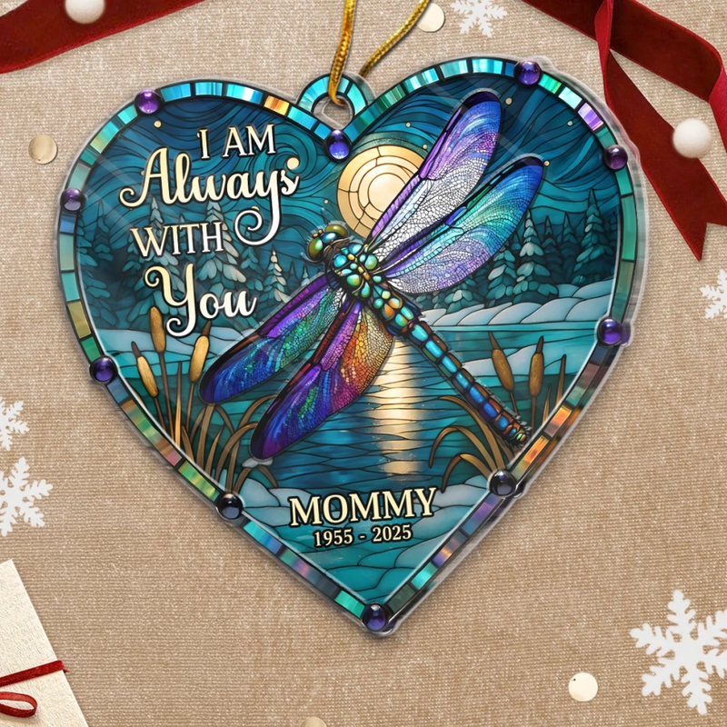 Custom Acrylic Ornament - Personalized Christmas Memorial Sympathy Gifts For Loss Of Mom, Dad - Guided By Your Spirit