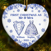 Custom Ceramic Ornament - Personalized Anniversary Christmas Wedding Gifts For Husband And Wife, Him And Her - The Christmas We Became Mr And Mrs