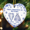 Custom Ceramic Ornament - Personalized Anniversary Christmas Wedding Gifts For Husband And Wife, Him And Her - The Christmas We Became Mr And Mrs