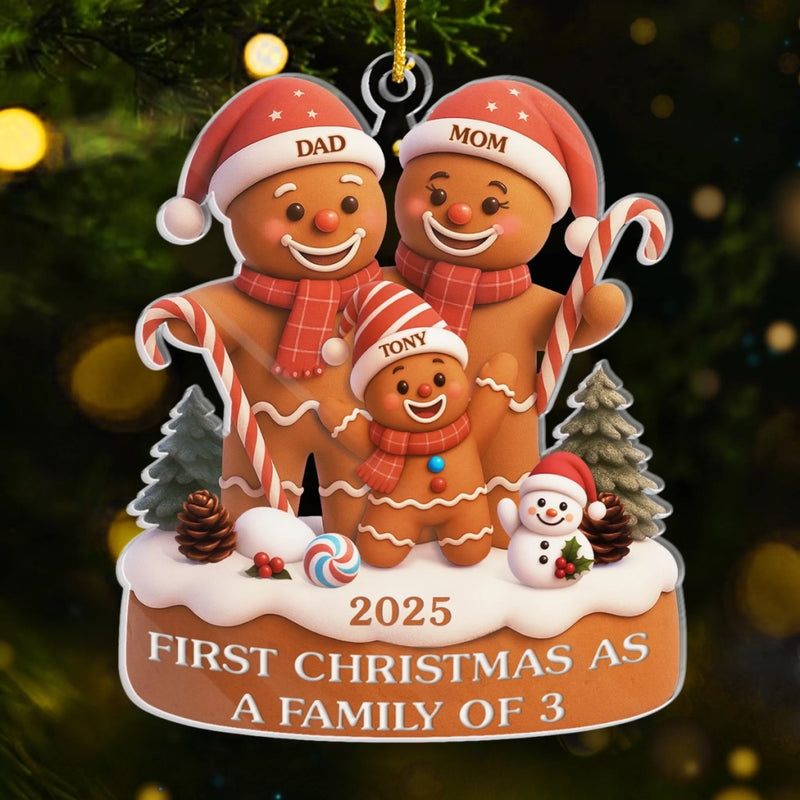 Custom Acrylic Ornament - Personalized Christmas Birthday Gifts For Mom, Dad, Kids - Sweetest Christmas Ever