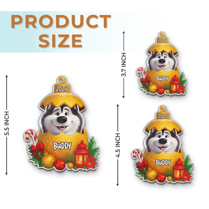 Custom Acrylic Ornament - Personalized Christmas Birthday Gifts For Dog Cat Lovers, Dog Dad And Mom, Cat Owners - Merry Woofmas