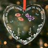 Custom Heart Glass Ornament - Personalized Christmas Best Friend Birthday Gifts For Women, Besties, Sisters, BFF - No Miles Can Keep Us Apart