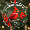 Custom Circle Glass Ornament - Personalized Christmas Memorial Sympathy Gifts For Loss Of Mom, Dad - In Spirit, Always Near