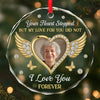Custom Photo Circle Glass Ornament - Personalized Christmas Memorial Sympathy Gifts For Loss Of Mom, Dad - My Love For You Lives On