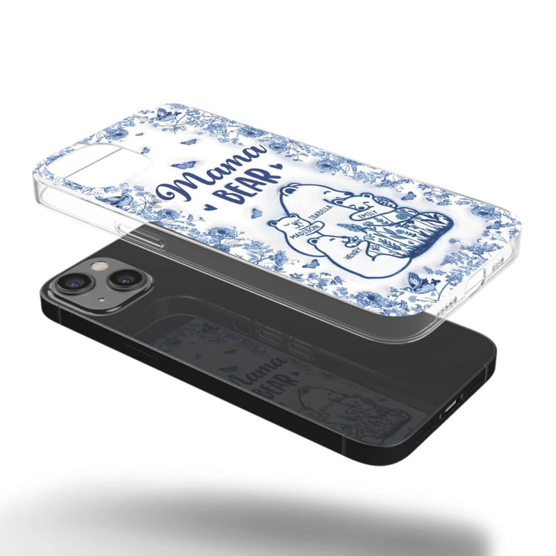 Custom 3D Inflated Effect Printed Clear Phone Case - Personalized Birthday Gifts For Mom, Grandma - Love You Beary Much