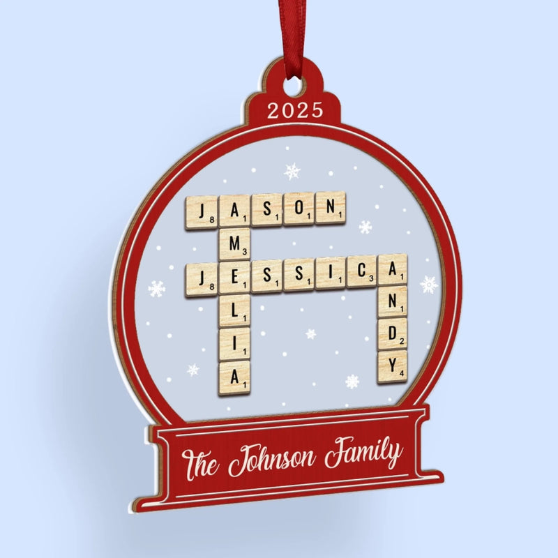 Custom Scrabble Wood & Acrylic Ornament - Personalized Christmas Birthday Gifts For Mom, Dad, Kids - Christmas Is Better Together