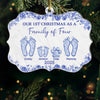 Custom Benelux Shaped Acrylic Ornament - Personalized Christmas Birthday Gifts For Mom, Dad, Kids - A Little Family, A Lot Of Love