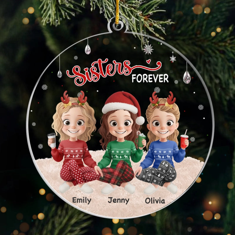 Custom Acrylic Ornament - Personalized Christmas Best Friend Birthday Gifts For Women, Besties, Sisters, BFF - Best Friends, Always And Forever