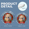 Custom Photo Circle Glass Ornament - Personalized Pet Christmas Memorial Sympathy Gifts For Dogs, Cats - Love You Beyond Time